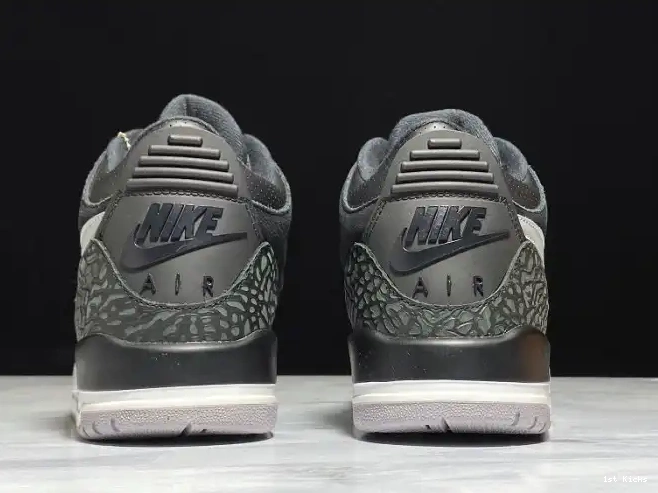 1st Kicks Jordan 3 Air CK4348-007 Black Grey Tinker Cement 0623